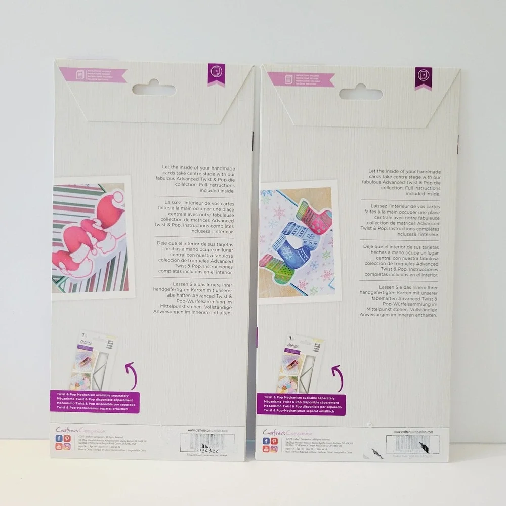 2 Packs Gemini Crafter's Santa Hats & Christmas Stockings Papercraft Die Panels